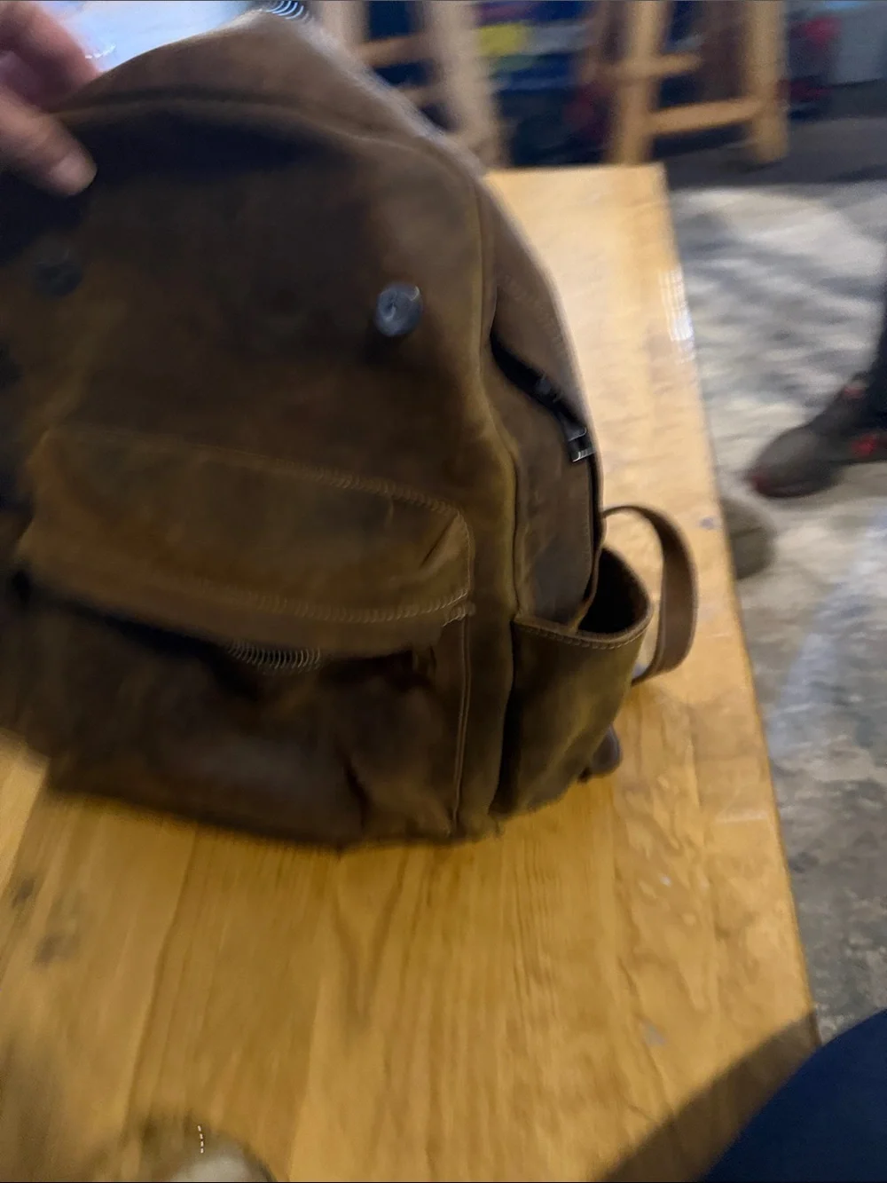 Bullstrap Large Brown Leather Backpack Distressed Full Grain Travel Work Bag